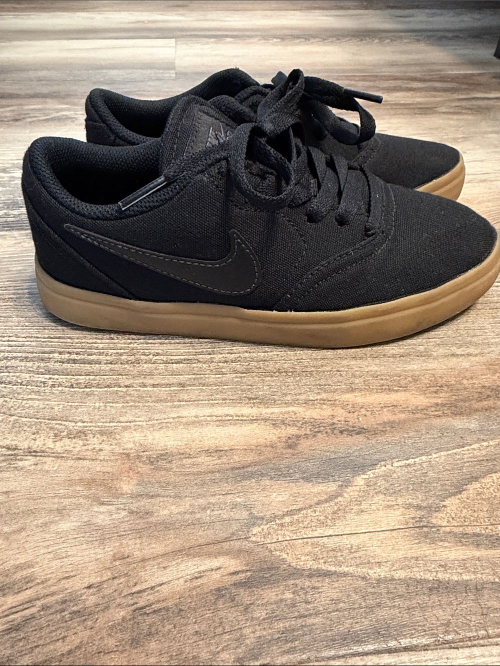 Nike Black Sneakers with Gum Sole - Kids